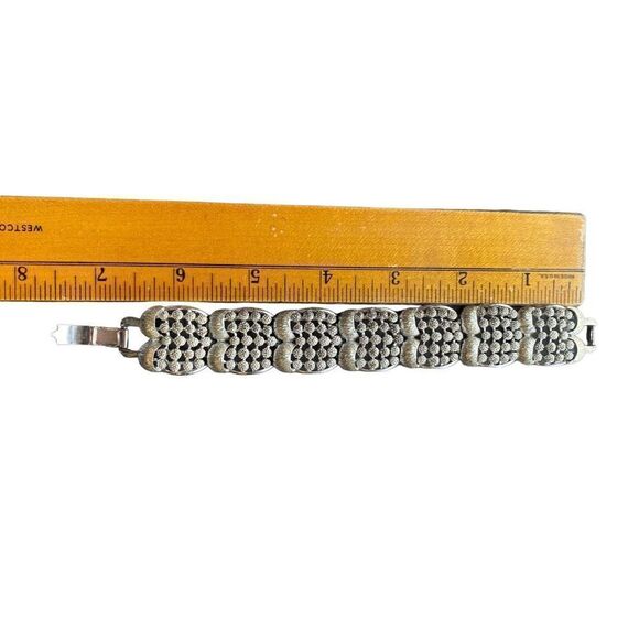 Vintage Pegasus Coro Silver Tone Panel Link Bracelet, Panel Link Bracelet, Silve - Picture 6 of 8